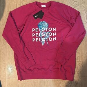 NWT Peloton Women Oversized Crewneck Long Sleeve Logo Casual Sweatshirt Med
